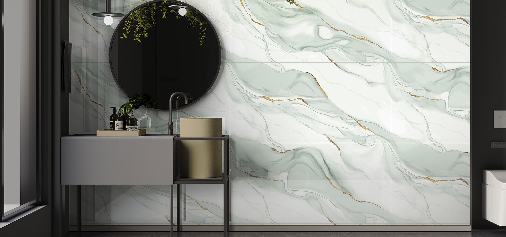 SHOWER TEAL GOLD ENDLESS